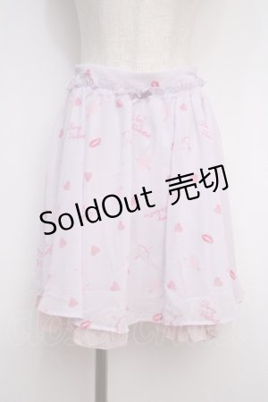 画像: Ank Rouge / リップハート柄スカート  ラベンダー Y-25-02-27-131-CA-SK-SZ-ZY
