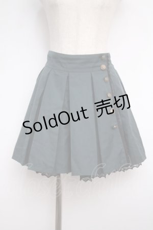 画像: axes femme / 釦デザインプリーツキュロット  グリーン Y-25-02-27-140-AX-SK-SZ-ZY