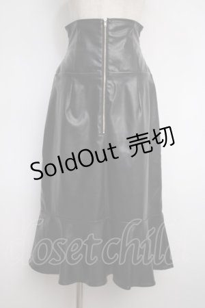 画像: Jamie エーエヌケー / 合皮マーメイドスカート  黒 Y-25-02-27-147-LO-OP-AS-ZY