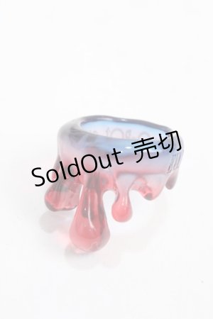 画像: Q-pot. / 赤い海 青い海 メルトリング【エヴァンゲリオン アクセサリー】  赤ｘ青 Y-25-02-27-024-QP-AC-AS-ZY