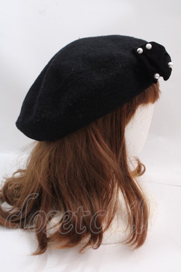 画像3: m petit by misako / AMリボンBベレー 57.5cm 中黒 Y-25-02-27-036-LO-AC-SZ-ZT421 (3)