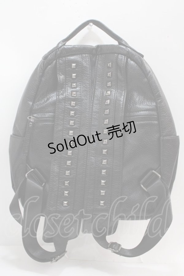 画像2: NieR Clothing / スタッズ付きレザーバック  黒 Y-25-02-27-038-PU-BG-SZ-ZY (2)