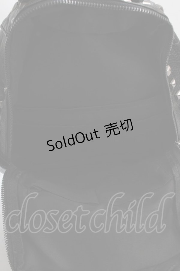 画像3: NieR Clothing / スタッズ付きレザーバック  黒 Y-25-02-27-038-PU-BG-SZ-ZY (3)