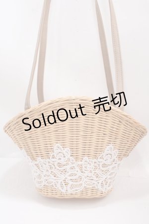 画像: axes femme / レースラタンバッグ  ベージュ Y-25-02-27-040-AX-BG-SZ-ZY