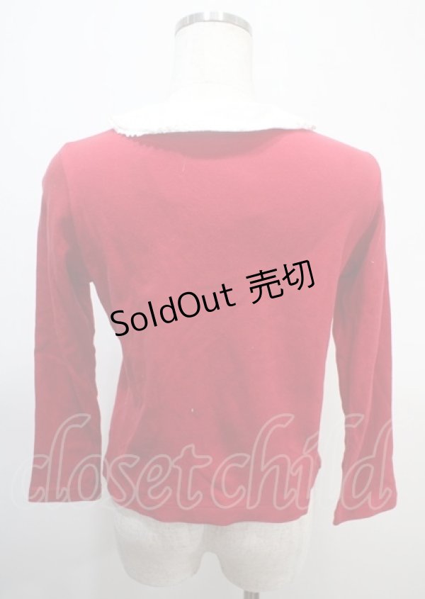 画像2: MILK / 襟付きカットソー  赤 Y-25-03-04-067-ML-TO-AS-ZY (2)