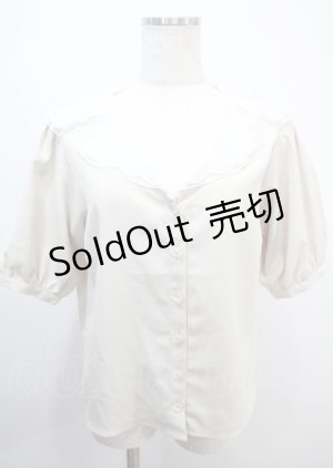 画像: DearMyLoveRose / セーラー襟レースシンプルブラウス LL ベージュ Y-25-03-04-071-EL-BL-SZ-ZY