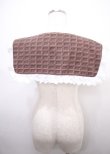 画像2: HEIHEI / フリルリボンつけ襟　milk chocolate【HEIHEI × meiji】   Y-25-03-04-011-PU-ZA-SZ-ZY (2)
