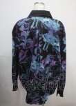 画像2: Drug Honey / 骨の舞踏会柄BIGシャツ  黒 Y-25-03-04-085-PU-BL-SZ-ZY (2)