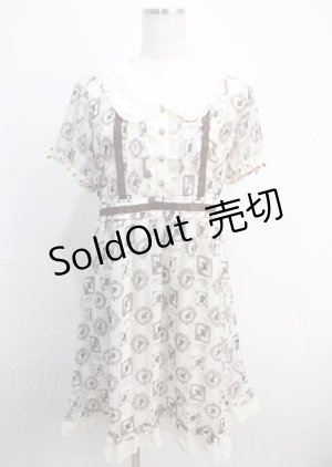 画像: axes femme / シルエット柄ワンピース  キナリ Y-25-03-04-105-AX-OP-SZ-ZY
