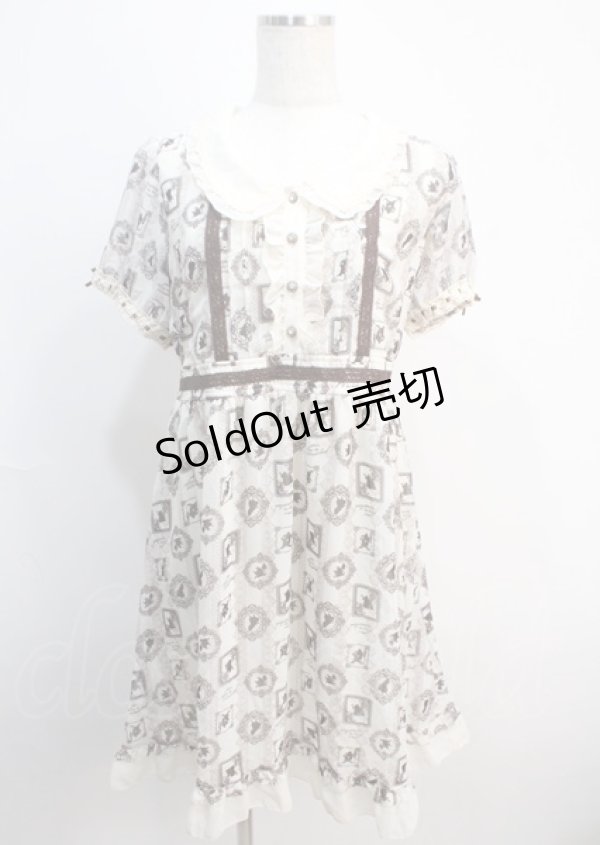 画像1: axes femme / シルエット柄ワンピース  キナリ Y-25-03-04-105-AX-OP-SZ-ZY (1)