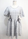 画像1: axes femme POETIQUE / スカラップビスチェ切り替えワンピース  グレー Y-25-03-04-106-AX-OP-SZ-ZS (1)