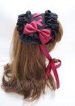 画像3: ATELIER PIERROT / Lace-up Frill Headdress  ボルドー Y-25-03-04-013-EL-AC-SZ-ZY (3)