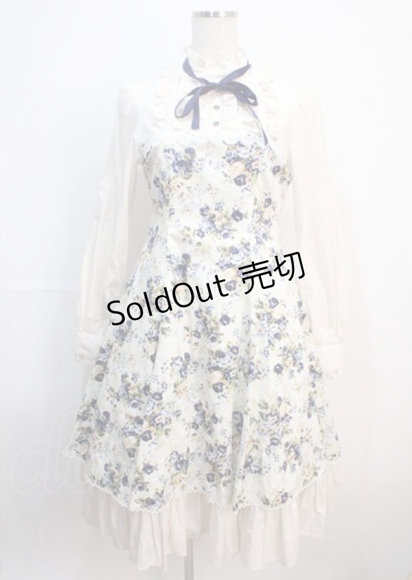 画像1: Victorian maiden / アンティークロココブーケドールドレス  ネイビー Y-25-03-04-124-CL-OP-SZ-ZY (1)