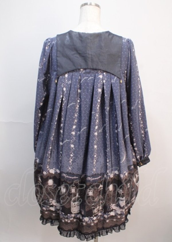 画像2: metamorphose / Star Rose　Aラインワンピース  紺 Y-25-03-04-126-ME-OP-SZ-ZY (2)