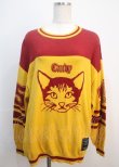 画像1: Candy Stripper / numbering cat セーター  赤×黄 Y-25-03-04-134-PU-TO-SZ-ZY (1)