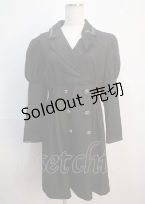 画像: axes femme POETIQUE / ダブル釦タックデザインワンピース  黒 Y-25-03-04-142-AX-OP-SZ-ZT438