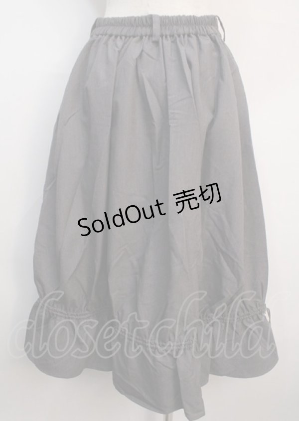 画像2: axes femme / ジップ付ドロストスカート F グレー Y-25-03-04-156-AX-SK-SZ-ZY (2)