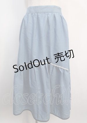 画像: axes femme / ドロスト切替デニムスカート F ウォッシュ Y-25-03-04-157-AX-SK-SZ-ZS