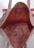 画像4: Maison de FLEUR / marron creamチェックトートバック  ピンク Y-25-03-04-024-LO-BG-SZ-ZY (4)