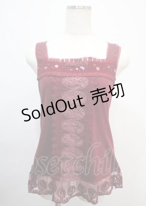 画像: axes femme / レースタンクトップ M ワイン Y-25-03-04-035-AX-TO-SZ-ZY