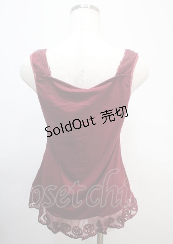 画像2: axes femme / レースタンクトップ M ワイン Y-25-03-04-035-AX-TO-SZ-ZY (2)