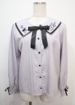 画像1: axes femme / バラ×トランプ刺繍ブラウス M ラベンダー Y-25-03-07-002-AX-BL-SZ-ZI (1)