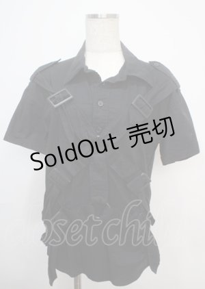 画像: SEXY DYNAMITE LONDON / パラシュートシャツ  黒 Y-25-03-07-058-PU-BL-SZ-ZY