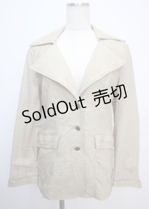画像: 【SALE】Ozz oneste / 刺繍ポケットテーラードジャケット  ベージュ Y-25-03-07-059-OO-JA-SZ-ZT322