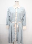 画像1: axes femme / フィッシュテールシャツワンピース M サックス Y-25-03-07-063-AX-OP-SZ-ZI (1)