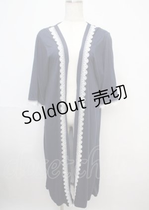 画像: axes femme / マリンプリントトッパーカーディガン  紺 Y-25-03-07-065-AX-TO-AS-ZS