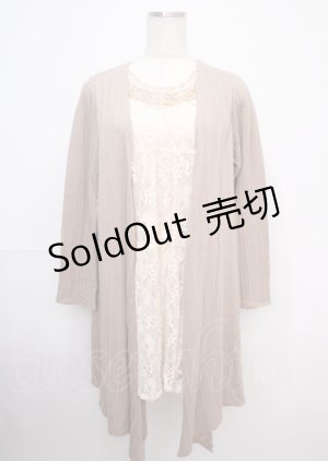 画像: axes femme / レイヤード風レースチュニック M モカ Y-25-03-07-067-AX-TO-SZ-ZY