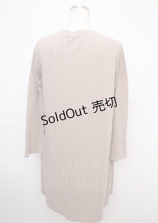 画像2: axes femme / レイヤード風レースチュニック M モカ Y-25-03-07-067-AX-TO-SZ-ZY (2)