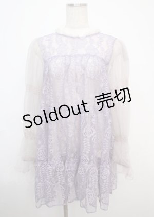 画像: axes femme POETIQUE / 総レースシアーチュニック M ラベンダー Y-25-03-07-068-AX-OP-SZ-ZS
