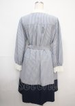 画像2: axes femme / 襟付バイカラーワンピース M 紺 Y-25-03-07-072-AX-OP-SZ-ZS (2)