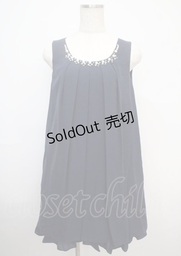 画像1: axes femme / バックバラスリットドレス M コン Y-25-03-07-077-AX-OP-SZ-ZI (1)
