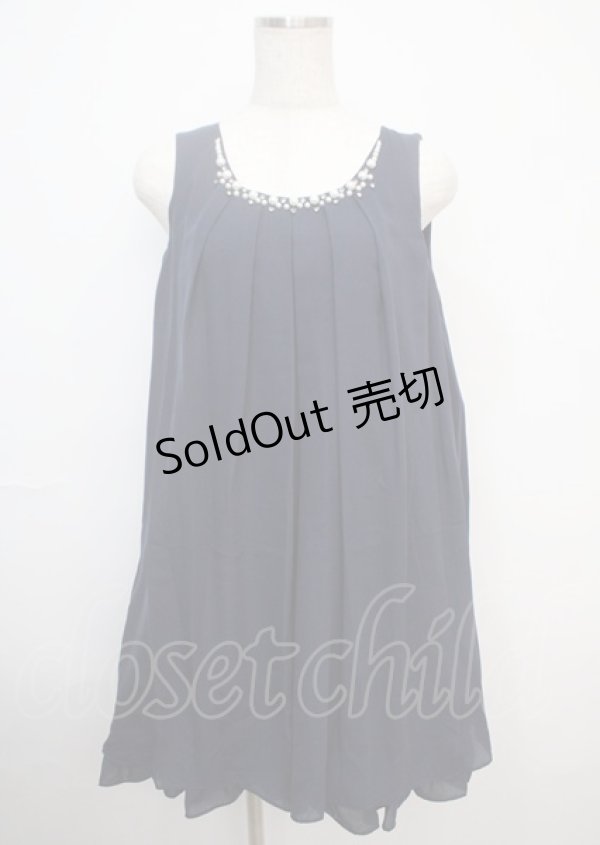 画像1: axes femme / バックバラスリットドレス M コン Y-25-03-07-078-AX-OP-SZ-ZS (1)