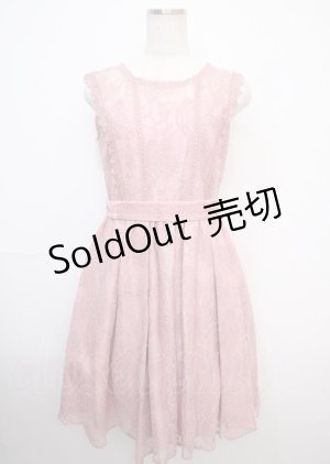 画像: axes femme / レース重ねドレス M 淡ピンク Y-25-03-07-079-AX-OP-SZ-ZY