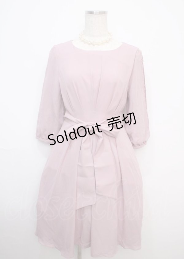 画像1: axes femme / タックデザインドレス M 淡ピンク Y-25-03-07-081-AX-OP-SZ-ZI (1)