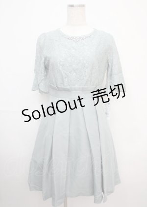 画像: axes femme / 袖付きレースフレアドレス M グリーン Y-25-03-07-084-AX-OP-SZ-ZY