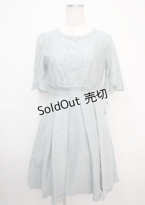 画像1: axes femme / 袖付きレースフレアドレス M グリーン Y-25-03-07-084-AX-OP-SZ-ZY (1)