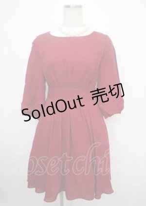 画像: axes femme / タックデザインドレス M ワイン Y-25-03-07-085-AX-OP-SZ-ZI