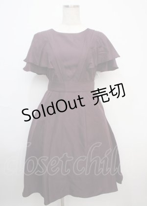 画像: axes femme / 袖付バックプリーツドレス M パープル Y-25-03-07-088-AX-OP-SZ-ZI