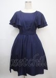 画像1: axes femme / 袖付バックプリーツドレス M 紺 Y-25-03-07-089-AX-OP-SZ-ZY (1)