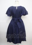 画像2: axes femme / 袖付バックプリーツドレス M 紺 Y-25-03-07-089-AX-OP-SZ-ZY (2)