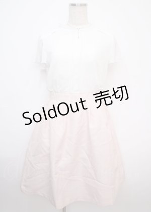 画像: axes femme / ツイードドッキングワンピース M ピンク Y-25-03-07-094-AX-OP-SZ-ZS