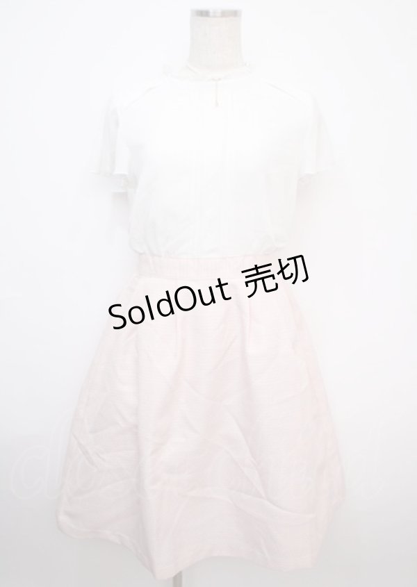画像1: axes femme / ツイードドッキングワンピース M ピンク Y-25-03-07-094-AX-OP-SZ-ZS (1)