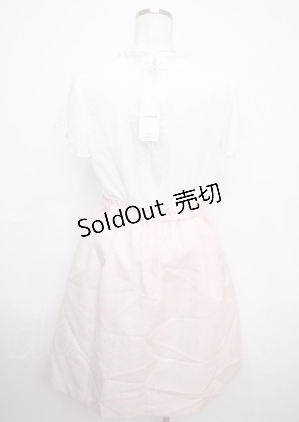 画像2: axes femme / ツイードドッキングワンピース M ピンク Y-25-03-07-094-AX-OP-SZ-ZS (2)