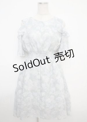 画像: axes femme / 肩あきボタニカルフラワーワンピース M ライトグリーン Y-25-03-07-097-AX-OP-SZ-ZS