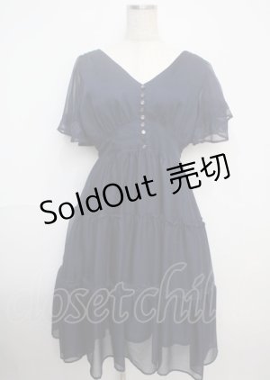 画像: axes femme / ティアードワンピース M 紺 Y-25-03-07-099-AX-OP-SZ-ZI