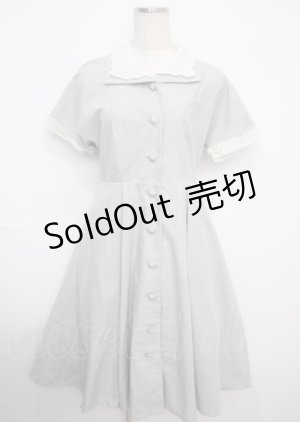 画像: F&A / ハンカチカットワーク衿ワンピース F サックス Y-25-03-07-107-LO-OP-SZ-ZY